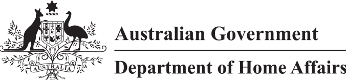 Logo Australian Government - Department of Home Affairs