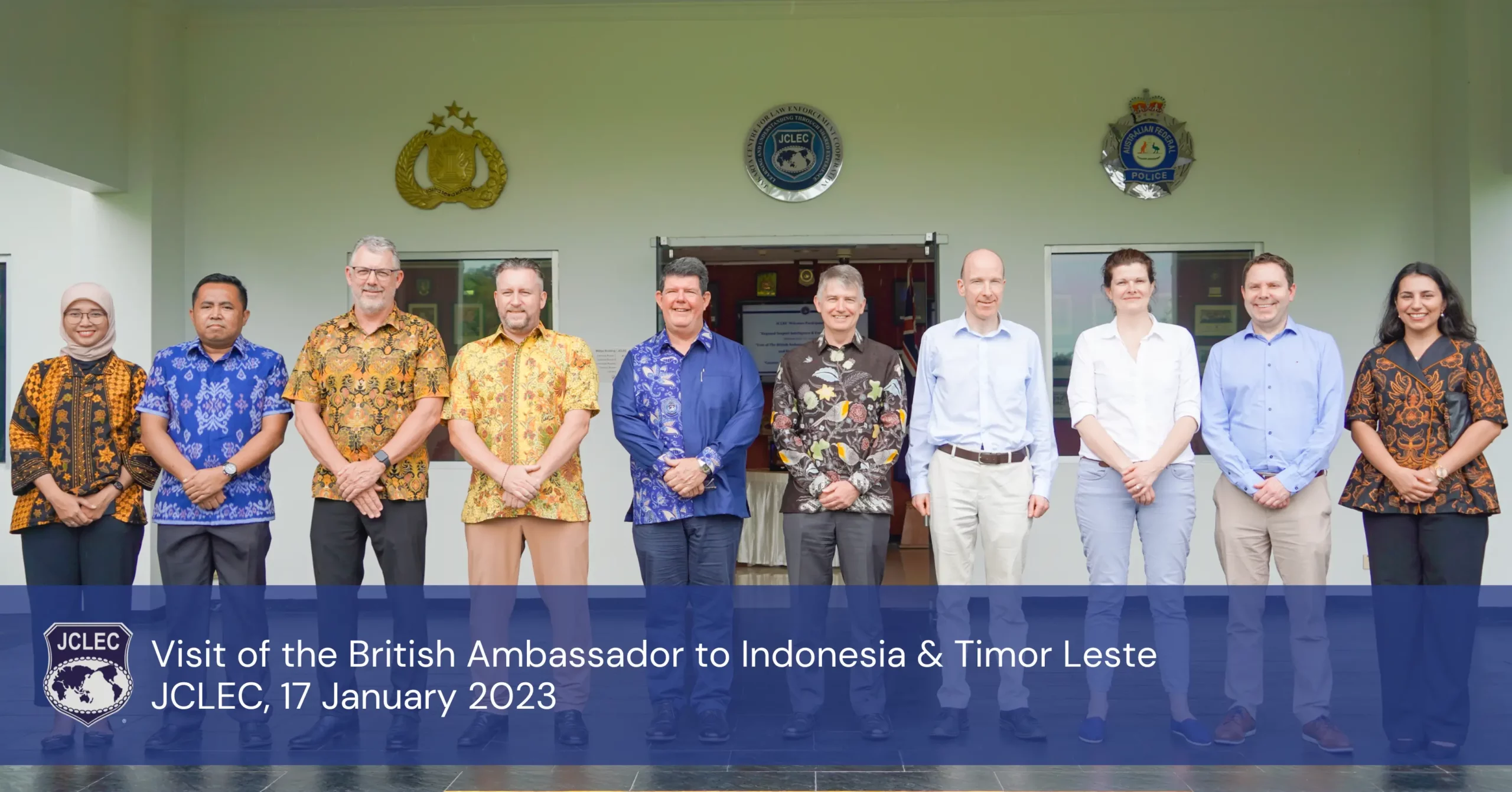 The official photograph of of the British Ambassador to Indonesia & Timor Leste and Director of Joint Funds