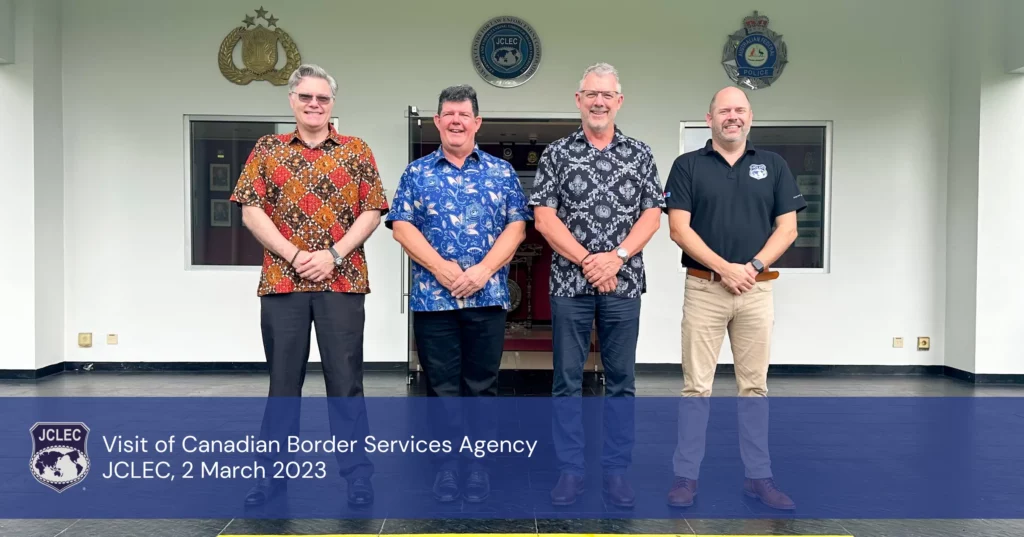 Official photograph of JCLEC Management with the Canadian Border Services Agencies delegates