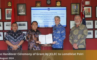 The Handover Ceremony of Grant by JCLEC to Lemdiklat Polri